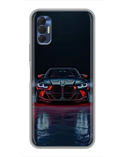 Чохол для TECNO Spark 8P з картинкою «BMW на мокрій дорозі»