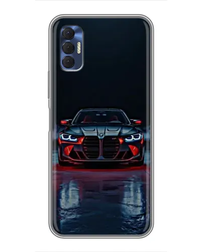 Чохол для TECNO Spark 8P з картинкою «BMW на мокрій дорозі»