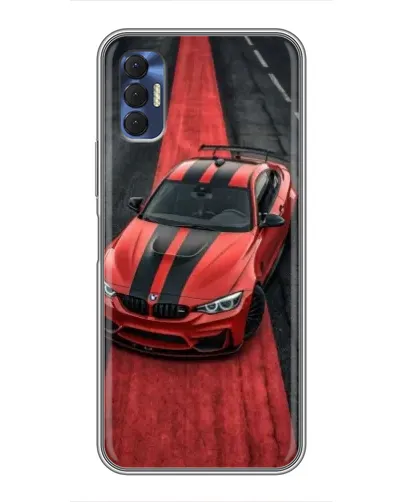 Чохол для TECNO Spark 8P з картинкою «BMW на червоній доріжці»