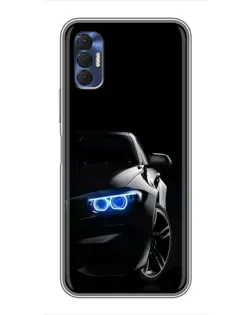 Чехол для TECNO Spark 8P с картинкой «BMW — ночной взгляд»