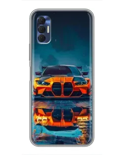 Чехол для TECNO Spark 8P с картинкой «BMW — золотая эмблема»