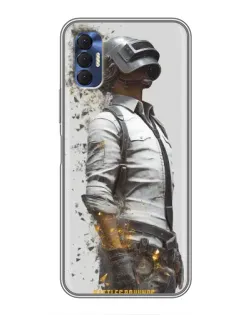 Чохол для TECNO Spark 8P з картинкою «PUBG — боєць у пилу»