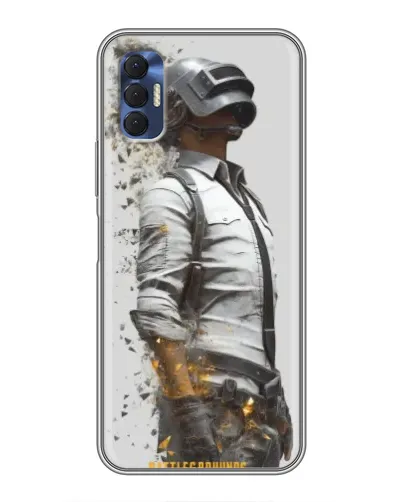 Чохол для TECNO Spark 8P з картинкою «PUBG — боєць у пилу»