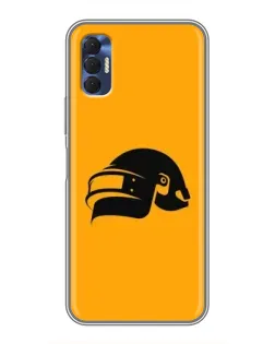 Чохол для TECNO Spark 8P з картинкою «PUBG — золотий шолом»