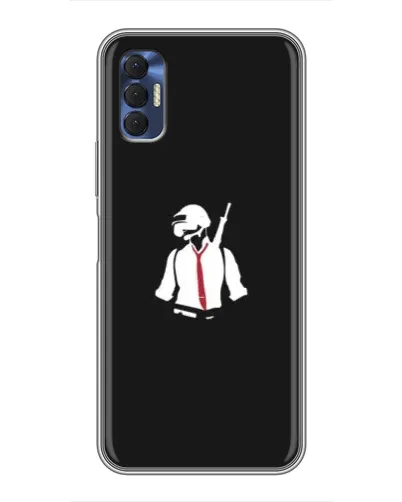 Чохол для TECNO Spark 8P з картинкою «PUBG — силует воїна»