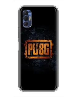 Чохол для TECNO Spark 8P з картинкою «PUBG — золотий логотип»