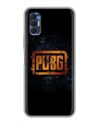 Чохол для TECNO Spark 8P з картинкою «PUBG — золотий логотип»