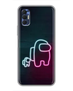 Чохол для TECNO Spark 8P з картинкою «Among Us неон-арт»