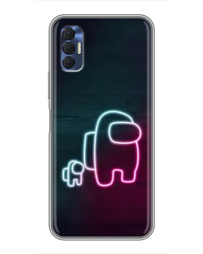 Чохол для TECNO Spark 8P з картинкою «Among Us неон-арт»