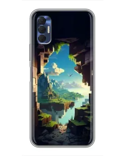 Чехол для TECNO Spark 8P с картинкой «Вид из пещеры»