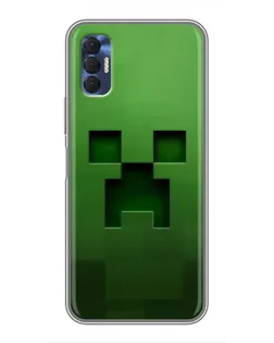 Чехол для TECNO Spark 8P с картинкой «Крипер микро-дизайн»