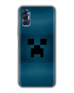 Чехол для TECNO Spark 8P с картинкой «Крипер текстура»