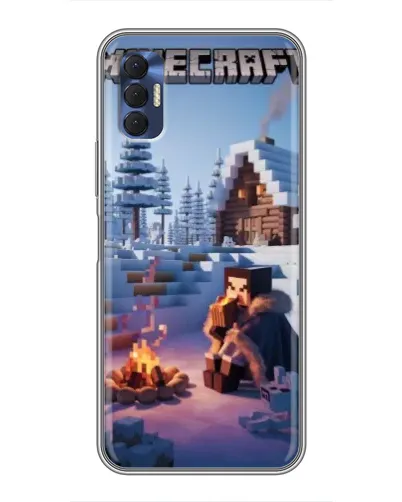 Чехол для TECNO Spark 8P с картинкой «Зимний Minecraft» Чехол для TECNO Spark 8P с картинкой «Зимний Minecraft»