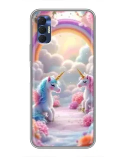 Чехол для TECNO Spark 8P с картинкой «Радуга и единороги» Чехол для TECNO Spark 8P с картинкой «Радуга и единороги»