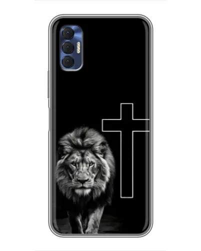 Чехол для TECNO Spark 8P с картинкой «Лев и Крест» Чехол для TECNO Spark 8P с картинкой «Лев и Крест»