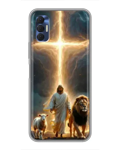 Чехол для TECNO Spark 8P с картинкой «Лев Иуды и Свет» Чехол для TECNO Spark 8P с картинкой «Лев Иуды и Свет»