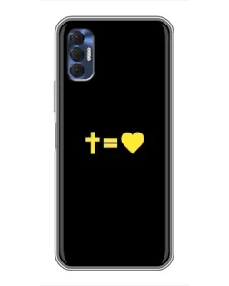 Чехол для TECNO Spark 8P с картинкой «Сердце и Крест»