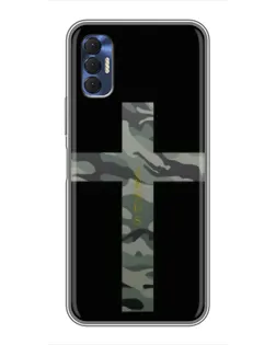Чехол для TECNO Spark 8P с картинкой «Милитари Крест»