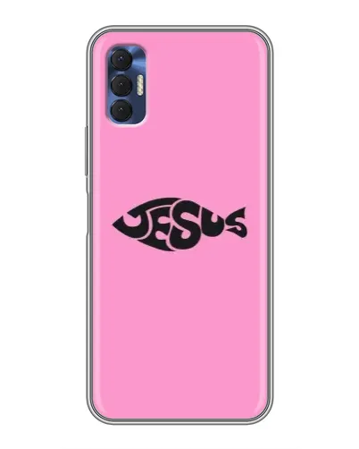 Чехол для TECNO Spark 8P с картинкой «Розовый символ Jesus» Чехол для TECNO Spark 8P с картинкой «Розовый символ Jesus»