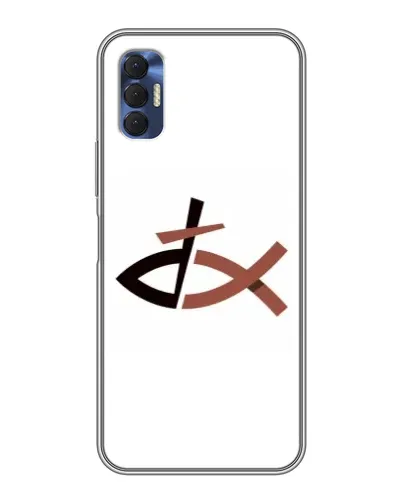 Чехол для TECNO Spark 8P с картинкой «Рыба и крест» Чехол для TECNO Spark 8P с картинкой «Рыба и крест»