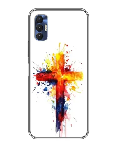 Чехол для TECNO Spark 8P с картинкой «Акварельный крест» Чехол для TECNO Spark 8P с картинкой «Акварельный крест»