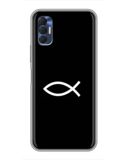 Чехол для TECNO Spark 8P с картинкой «Символ рыбы Jesus»
