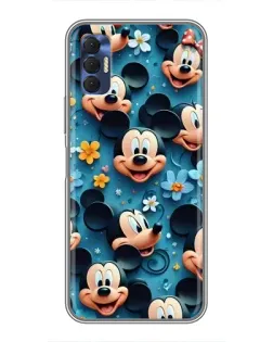 Чехол для TECNO Spark 8P с картинкой «Паттерн Микки и Минни»