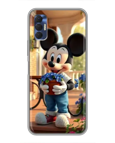 Чехол для TECNO Spark 8P с картинкой «Микки садовод» Чехол для TECNO Spark 8P с картинкой «Микки садовод»