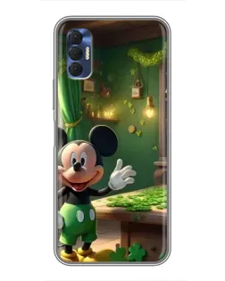 Чехол для TECNO Spark 8P с картинкой «Микки в мастерской»