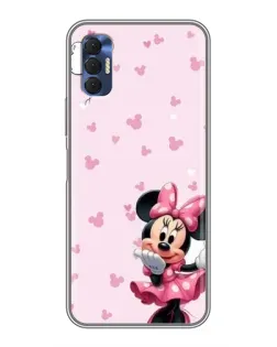 Чехол для TECNO Spark 8P с картинкой «Минни Маус и сердечки»