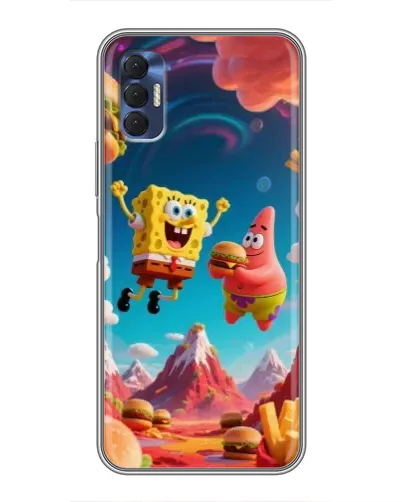 Чехол для TECNO Spark 8P с картинкой «Космический фастфуд»