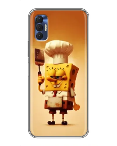 Чехол для TECNO Spark 8P с картинкой «Губка Боб повар»
