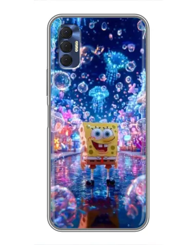 Чехол для TECNO Spark 8P с картинкой «Неоновый океан»