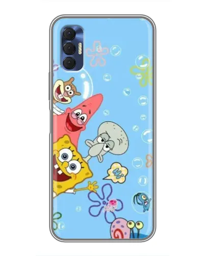 Чехол для TECNO Spark 8P с картинкой «Веселые пузырьки»
