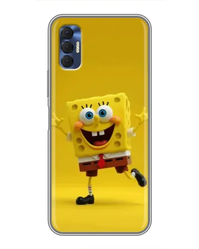 Чехол для TECNO Spark 8P с картинкой «Позитивный Губка Боб»