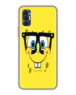 Чохол для TECNO Spark 8P з картинкою «Мінімалістичний Спанч Боб»