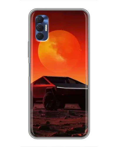 Чехол для TECNO Spark 8P с картинкой «Cybertruck на Марсе»