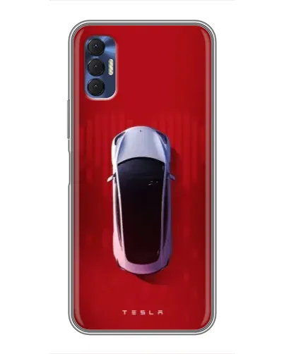 Чехол для TECNO Spark 8P с картинкой «Tesla Top View»