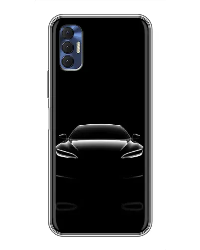Чехол для TECNO Spark 8P с картинкой «Силуэт Tesla Night»