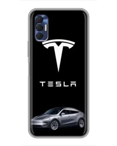 Чехол для TECNO Spark 8P с картинкой «Tesla Model Y»