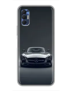 Чохол для TECNO Spark 8P з картинкою «Mercedes на чорному»