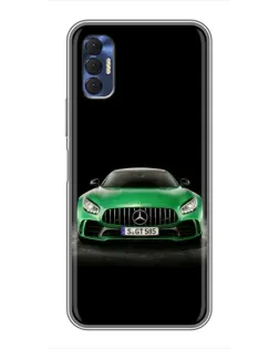 Чохол для TECNO Spark 8P з картинкою «Mercedes — неоновий лого»