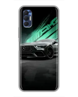 Чохол для TECNO Spark 8P з картинкою «Темний Mercedes AMG»