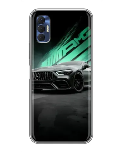 Чохол для TECNO Spark 8P з картинкою «Темний Mercedes AMG»