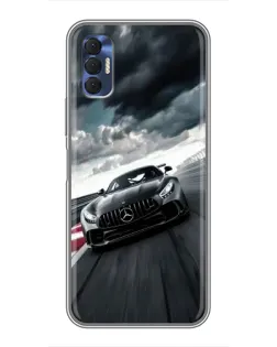 Чохол для TECNO Spark 8P з картинкою «Гоночний Mercedes AMG»