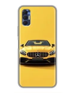 Чохол для TECNO Spark 8P з картинкою «Жовтий Mercedes GT»
