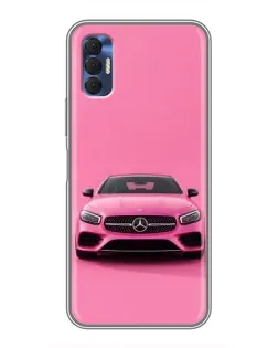 Чохол для TECNO Spark 8P з картинкою «Рожевий Mercedes AMG»