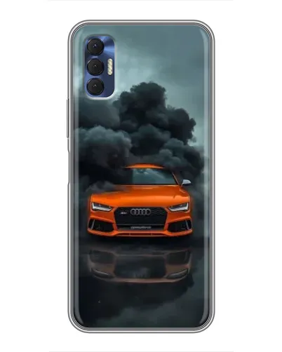Чохол для TECNO Spark 8P з картинкою «Audi у хмарах диму»