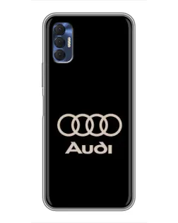 Чохол для TECNO Spark 8P з картинкою «Audi — золотий логотип»