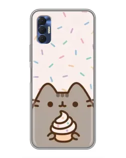 Чохол для TECNO Spark 8P з картинкою «Пушин з кексом»